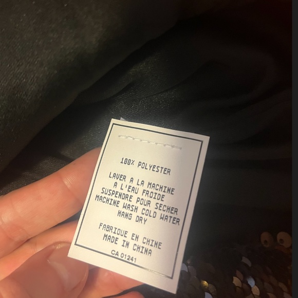 Franco black sequins spaghetti straps sleeveless mini dress NWT - Picture 10 of 14